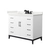 Custom image for White with Matte Black Trim / White Quartz / No Mirror