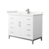 Custom image for White with Brushed Nickel Trim / Giotto Quartz / No Mirror