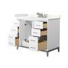 Custom image for White with Brushed Nickel Trim / Giotto Quartz / No Mirror