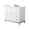 Custom image for White with Brushed Nickel Trim / Giotto Quartz / No Mirror