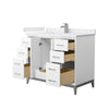 Custom image for White with Brushed Nickel Trim / White Cultured Marble / No Mirror