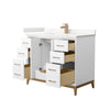 Custom image for White with Satin Bronze Trim / Giotto Quartz / No Mirror