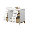 Custom image for White with Satin Bronze Trim / Giotto Quartz / No Mirror
