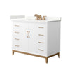Custom image for White with Satin Bronze Trim / Giotto Quartz / No Mirror
