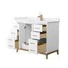 Custom image for White with Satin Bronze Trim / White Cultured Marble / No Mirror