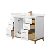 Custom image for White with Satin Bronze Trim / White Quartz / No Mirror