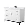 Custom image for White with Matte Black Trim / White Cultured Marble / No Mirror