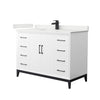 Custom image for White with Matte Black Trim / White Quartz / No Mirror