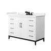 Custom image for White with Matte Black Trim / White Quartz / No Mirror