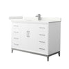 Custom image for White with Brushed Nickel Trim / Giotto Quartz / No Mirror