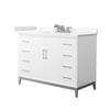 Custom image for White with Brushed Nickel Trim / Giotto Quartz / No Mirror