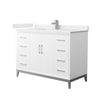 Custom image for White with Brushed Nickel Trim / White Quartz / No Mirror