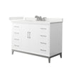 Custom image for White with Brushed Nickel Trim / White Quartz / No Mirror
