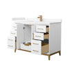 Custom image for White with Satin Bronze Trim / Carrara Cultured Marble / No Mirror