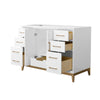 Custom image for White with Satin Bronze Trim / No Mirror
