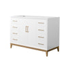 Custom image for White with Satin Bronze Trim / No Mirror