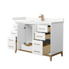 Custom image for White with Satin Bronze Trim / Giotto Quartz / No Mirror