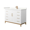 Custom image for White with Satin Bronze Trim / Giotto Quartz / No Mirror