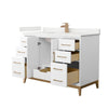 Custom image for White with Satin Bronze Trim / White Quartz / No Mirror