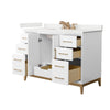 Custom image for White with Satin Bronze Trim / White Quartz / No Mirror
