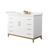 Custom image for White with Satin Bronze Trim / White Quartz / No Mirror