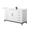 Custom image for White with Matte Black Trim / White Cultured Marble / No Mirror
