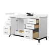 Custom image for White with Matte Black Trim / White Quartz / No Mirror