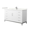 Custom image for White with Brushed Nickel Trim / Giotto Quartz / No Mirror