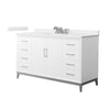 Custom image for White with Brushed Nickel Trim / White Quartz / No Mirror