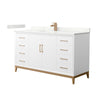 Custom image for White with Satin Bronze Trim / Giotto Quartz / No Mirror