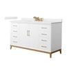 Custom image for White with Satin Bronze Trim / White Quartz / No Mirror