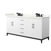 Custom image for White with Matte Black Trim / Giotto Quartz / No Mirror