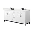 Custom image for White with Matte Black Trim / White Quartz / No Mirror