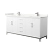 Custom image for White with Brushed Nickel Trim / Giotto Quartz / No Mirror