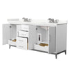 Custom image for White with Brushed Nickel Trim / Giotto Quartz / No Mirror