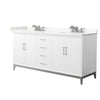 Custom image for White with Brushed Nickel Trim / Giotto Quartz / No Mirror