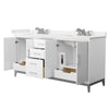 Custom image for White with Brushed Nickel Trim / White Quartz / No Mirror