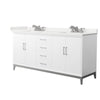 Custom image for White with Brushed Nickel Trim / White Quartz / No Mirror