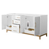 Custom image for White with Satin Bronze Trim / No Mirror