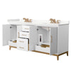 Custom image for White with Satin Bronze Trim / Giotto Quartz / No Mirror