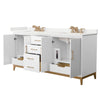 Custom image for White with Satin Bronze Trim / White Quartz / No Mirror