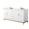 Custom image for White with Satin Bronze Trim / White Quartz / No Mirror