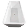 Custom image for White with Brushed Nickel Trim / 68.88