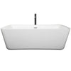 Custom image for White with Polished Chrome Trim and Matte Black Faucet / 68.88