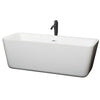 Custom image for White with Shiny White Trim and Matte Black Faucet / 68.88