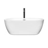 Custom image for White with Polished Chrome Trim and Matte Black Faucet / 59.75