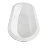 Custom image for White with Shiny White Trim and Matte Black Faucet / 59.75
