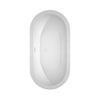 Custom image for White with Shiny White Trim and Matte Black Faucet / 59.75