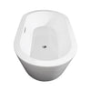 Custom image for White with Polished Chrome Trim and Brushed Gold Faucet / 59.75