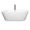 Custom image for White with Polished Chrome Trim and Matte Black Faucet / 67